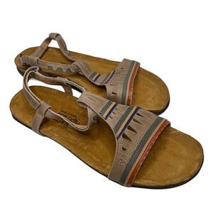 NAOT Women's Odelia Sandal Sea Green Color Size 38 (US 7) EUC Open Toe Western